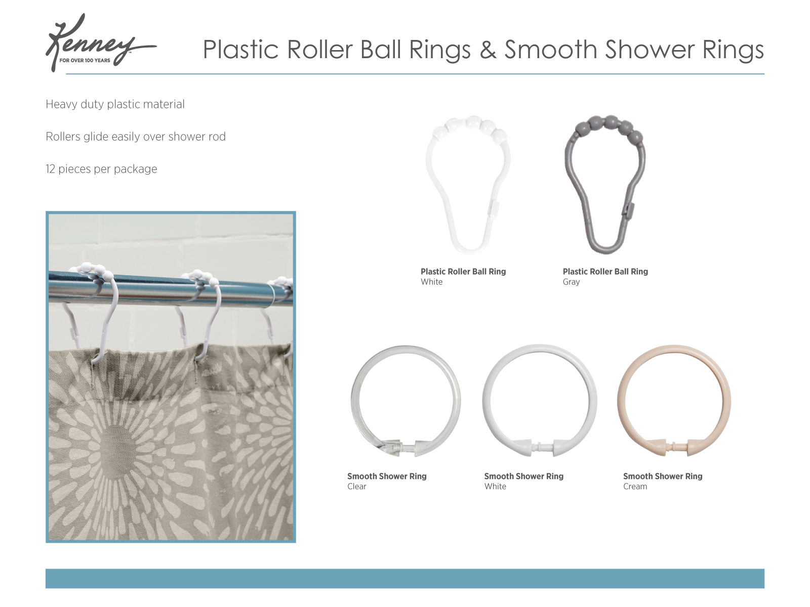 Smooth Shower Rings